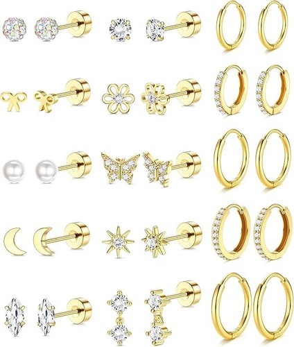 Aretes chapados oro 14k - aretes, en