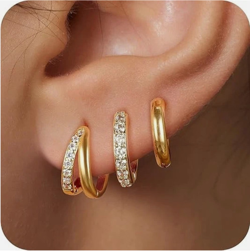 Juego aretes aro - de, para