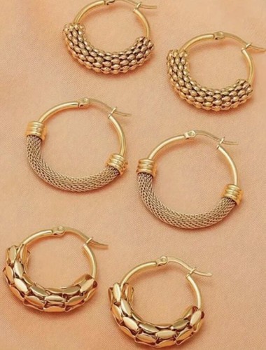Set pares aretes de acero - 3,