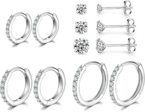 Aretes plata 925 circonita - aretes,